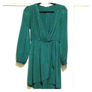 Honey Punch Turquoise Long Sleeve Dress